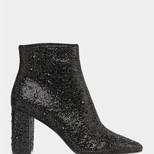 Black Holiday Party Rhinestone Crystal Ankle Boots (Betsey Johnson)
